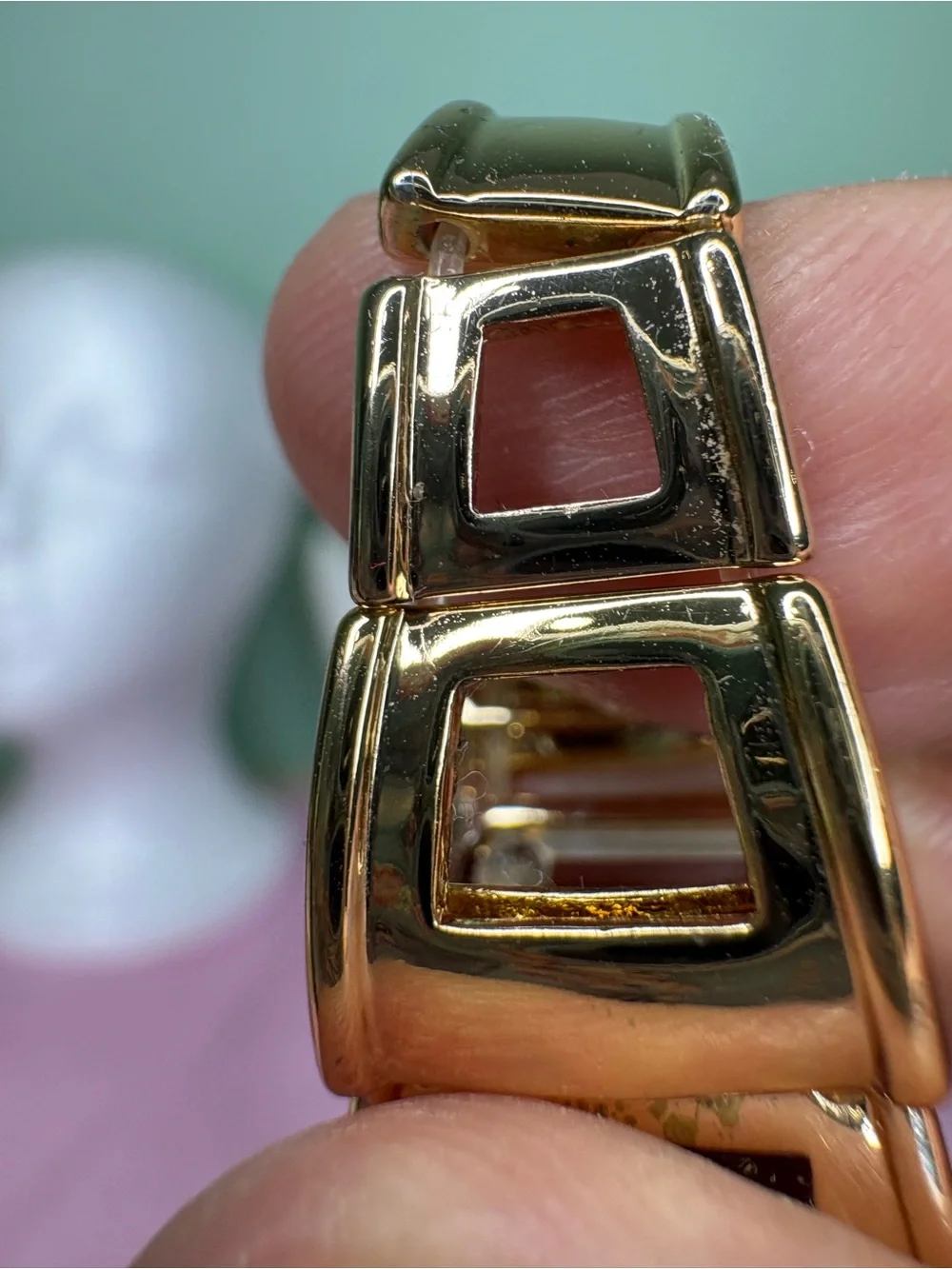 Purple Square-Cut Statement Ring - Women's Fashion Fancy jewelry size